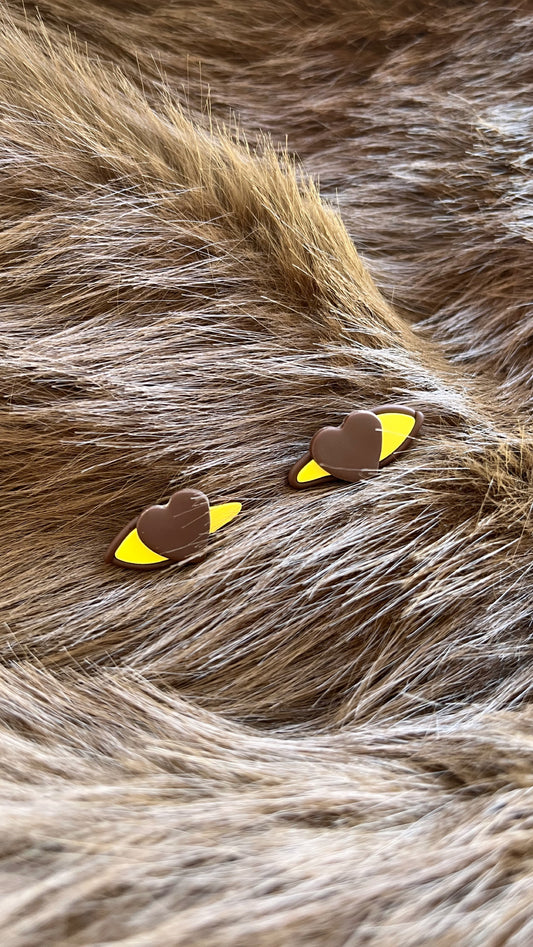 Heart eyes Studs earrings.